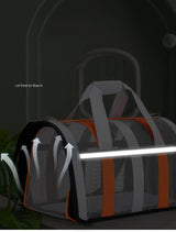 Size M Black Foldable Pet Carrier Bag - Lightweight, Breathable, and Spacious for All Seasons