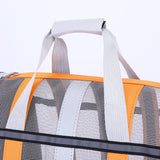 Size L Blue And White Foldable Pet Carrier Bag - Lightweight, Breathable, and Spacious for All Seasons
