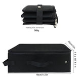 Black Portable Foldable Cat Litter Box - Waterproof Travel Litter Pan for Cats