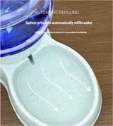 Green Automatic Pet Feeder and Drinker Combo for Cats and Small Dogs - 2 in 1 Detachable Design